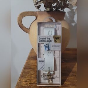 Bebe Gold Crossbody Strap with Phone Adapter New Y2k Softgirl Universal Festival